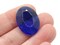 10 25mm Faceted Oval Sapphire Blue Vintage West Germany Plastic Rhinestone Cabochons